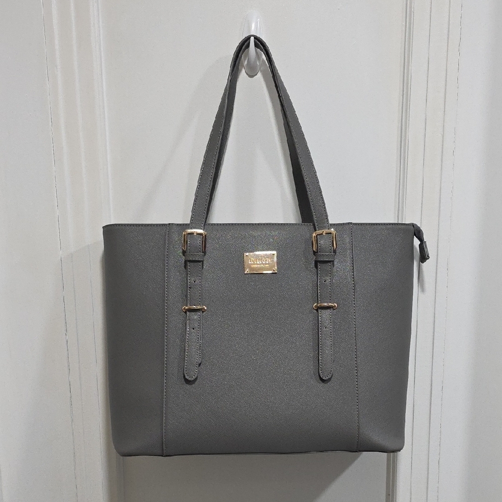 Briefcase Purse Gray By LOVEVOOK